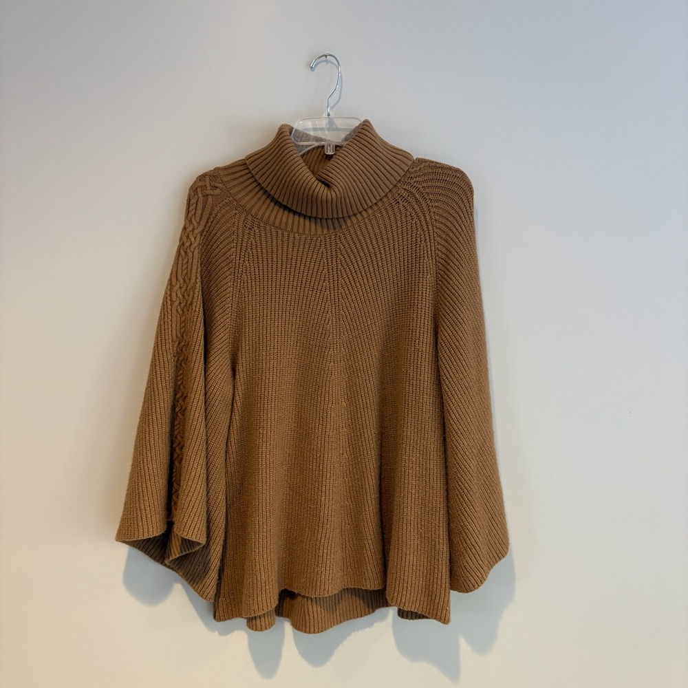 Anthropologie Camel Cowl Neck Sweater